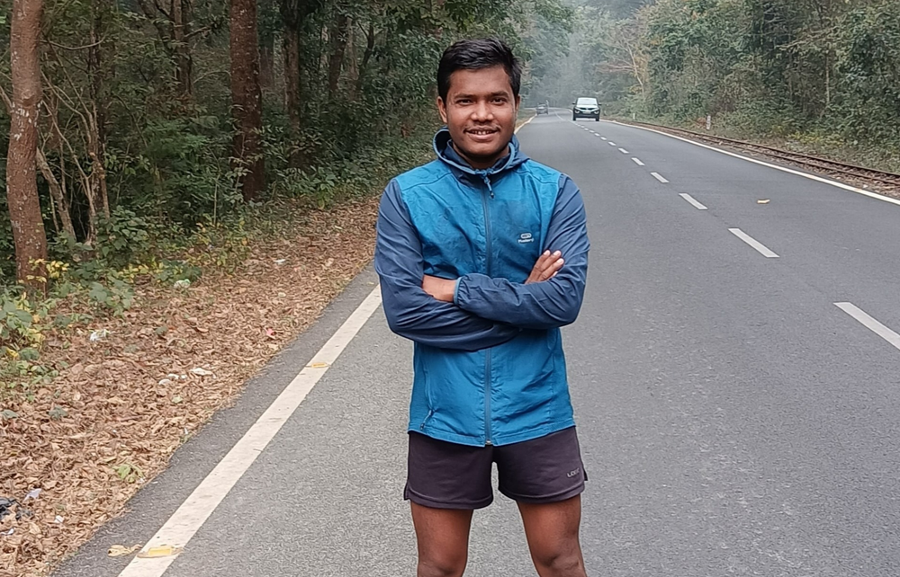 Small-town boy expanding experience of running - Nitin Munda.